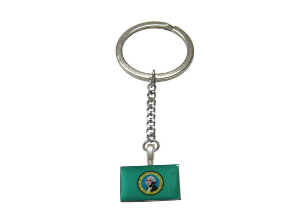 Washington State Flag Pendant Keychain