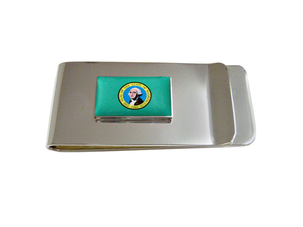 Washington State Flag Pendant Money Clip