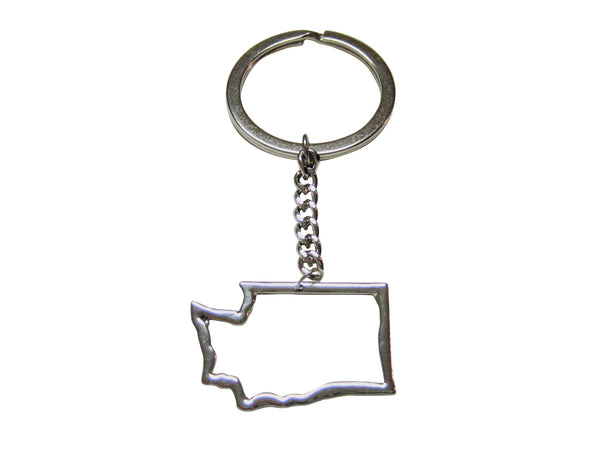 Washington State Map Outline Keychain
