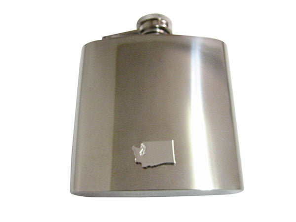 Washington State Map Shape 6 Oz. Stainless Steel Flask