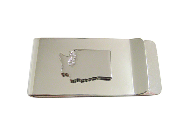 Washington State Map Shape Money Clip