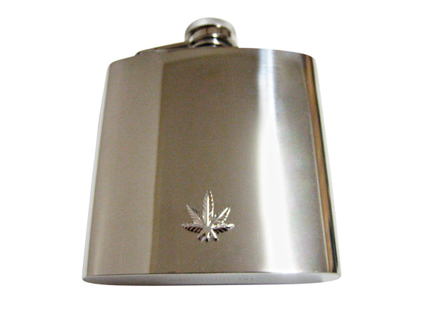 Weed Pendant 6 Oz. Stainless Steel Flask