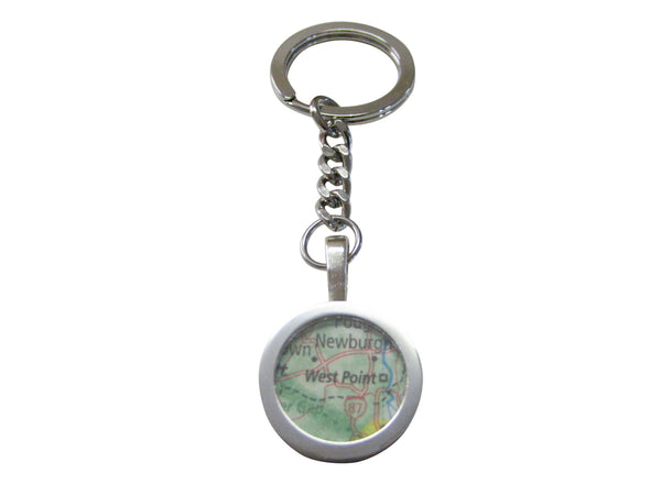 West Point Military Academy Map Pendant Keychain