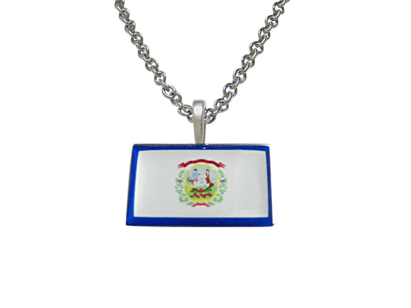 West Virginia State Flag Pendant Necklace