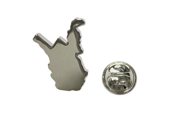 West Virginia State Map Shape Lapel Pin