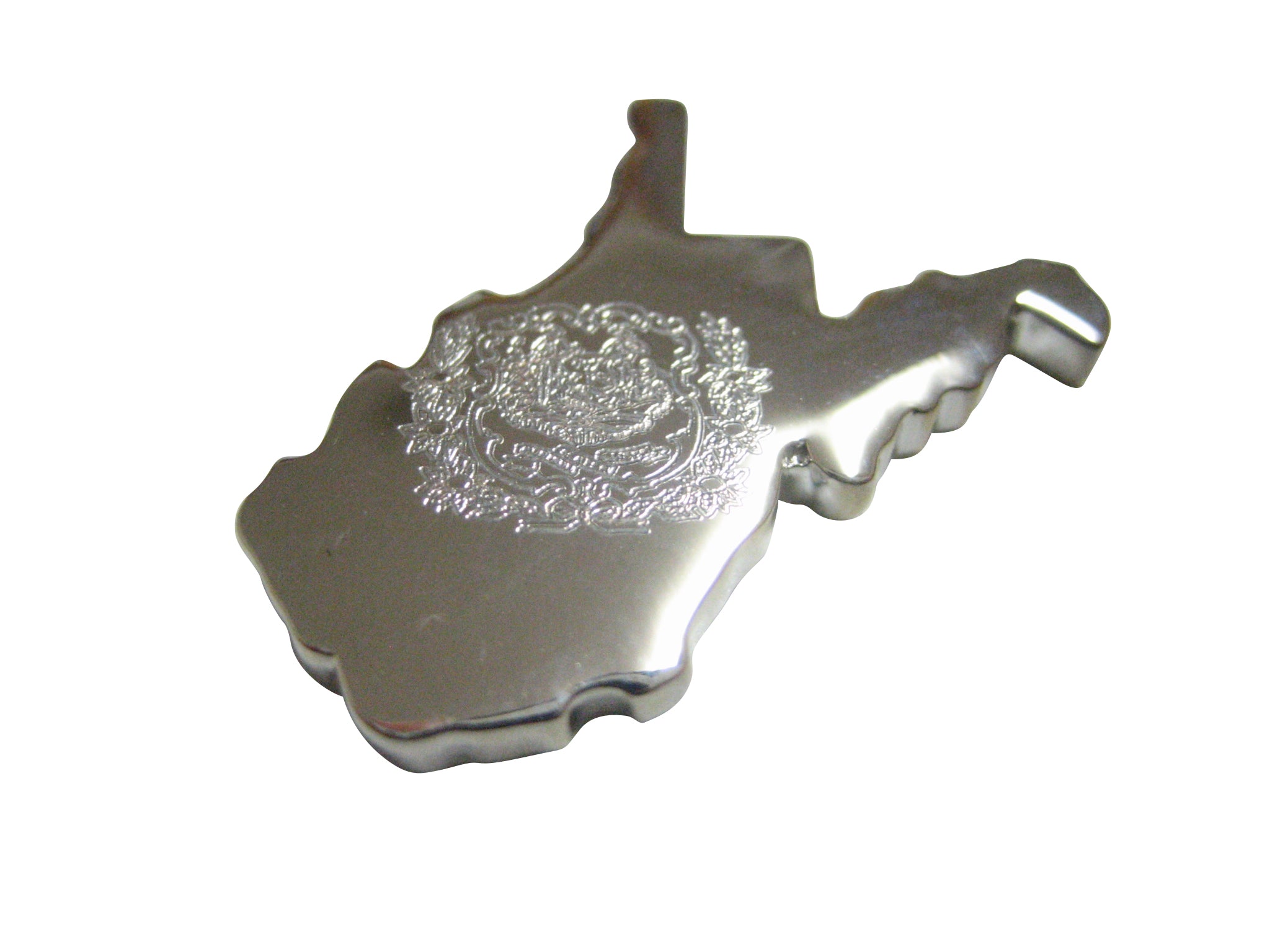 West Virginia State Map Shape and Flag Design Magnet