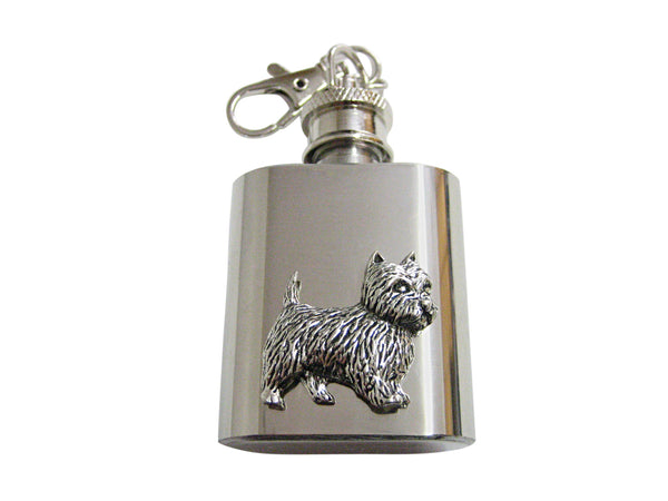 Westie Dog 1 Oz. Stainless Steel Key Chain Flask