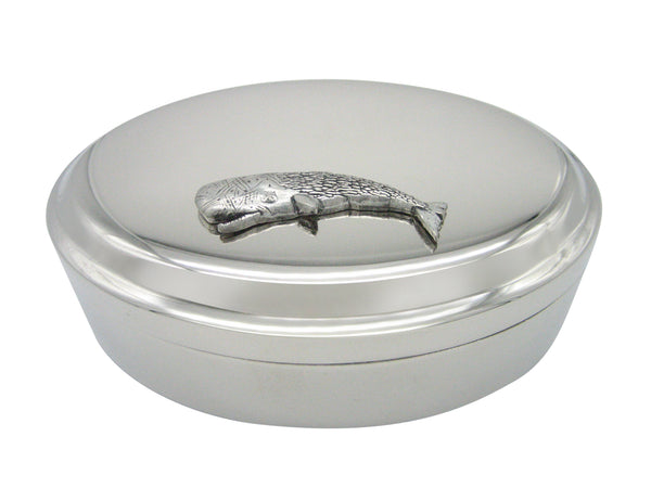 Whale Pendant Oval Trinket Jewelry Box.