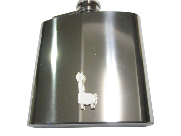White Toned Alpaca 6oz Flask