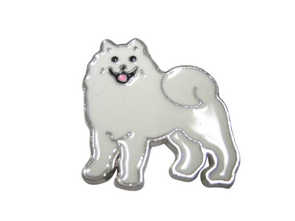 White Toned American Eskimo Eskies Dog Or Samoyed Sammy Dog Magnet