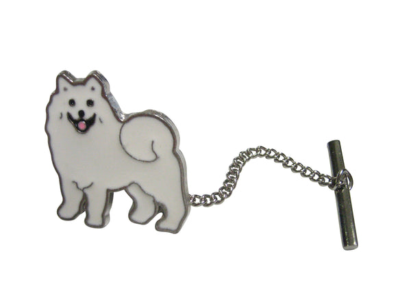 White Toned American Eskimo Eskies Dog Or Samoyed Sammy Dog Tie Tack