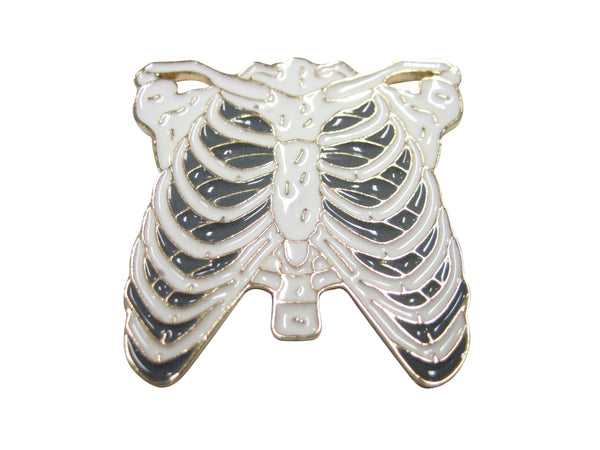 White Toned Anatomical Rib Cage Magnet