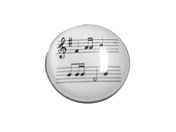 White Toned Circular Music Sheet Magnet