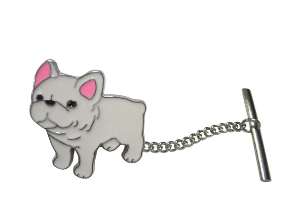 White Toned French Bulldog Tie Tack