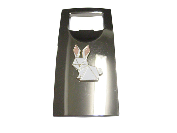 White Toned Origami Rabbit Hare Bottle Opener