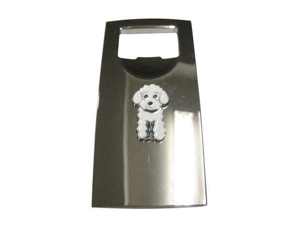 White Toned Poodle Dog Bottle Opener