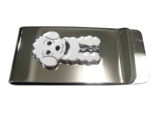 White Toned Poodle Dog Money Clip