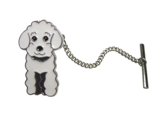 White Toned Poodle Dog Tie Tack
