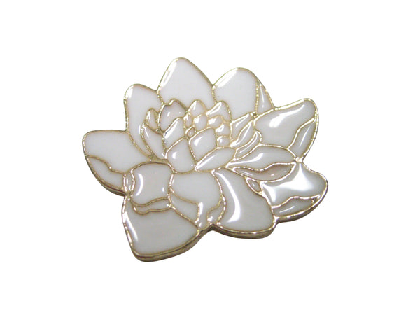 White Toned Sacred Lotus Water Lily Flower Magnet