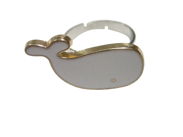 White Whale Adjustable Size Fashion Ring