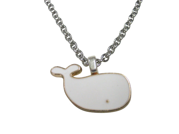 White Whale Pendant Necklace
