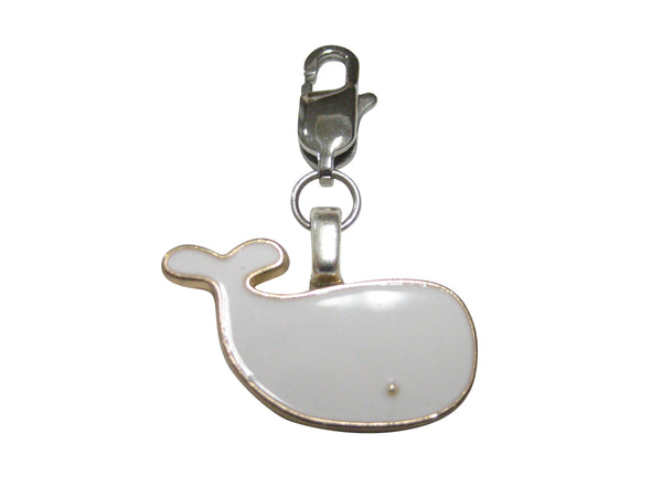 White Whale Pendant Zipper Pull Charm