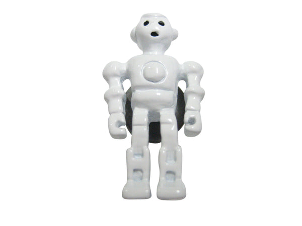 White Full Creepy Robot Magnet
