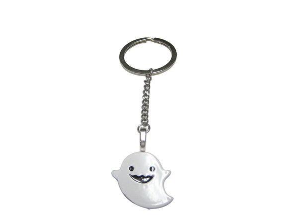 White Ghost Pendant Keychain