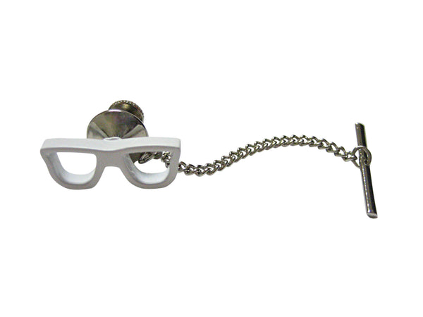 White Glasses Tie Tack