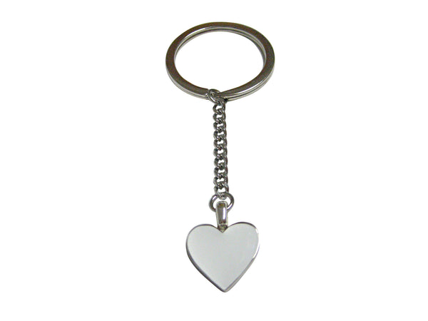 White Heart Love Pendant Keychain