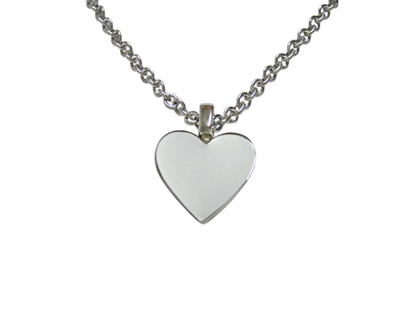White Heart Love Pendant Necklace