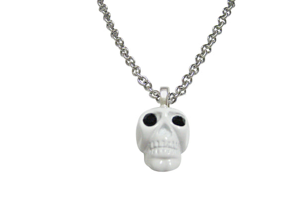 White Skull Pendant Necklace
