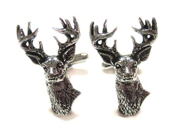 White Tailed Stag Deer Head Cufflinks