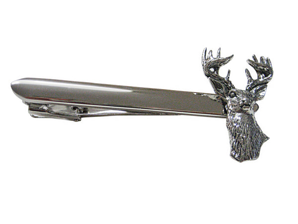White Tailed Stag Head Tie Clip