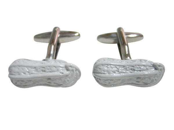 White Toned Peanut Cufflinks