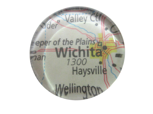 Wichita Kansas Map Pendant Magnet