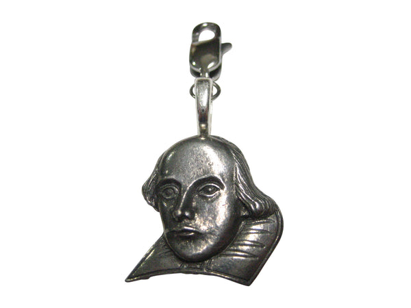 William Shakespeare Figure Pendant Zipper Pull Charm
