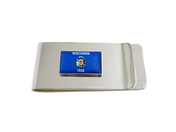 Wisconsin State Flag Pendant Money Clip