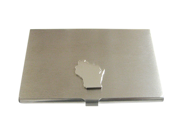 Wisconsin State Map Shape Business Card Holder