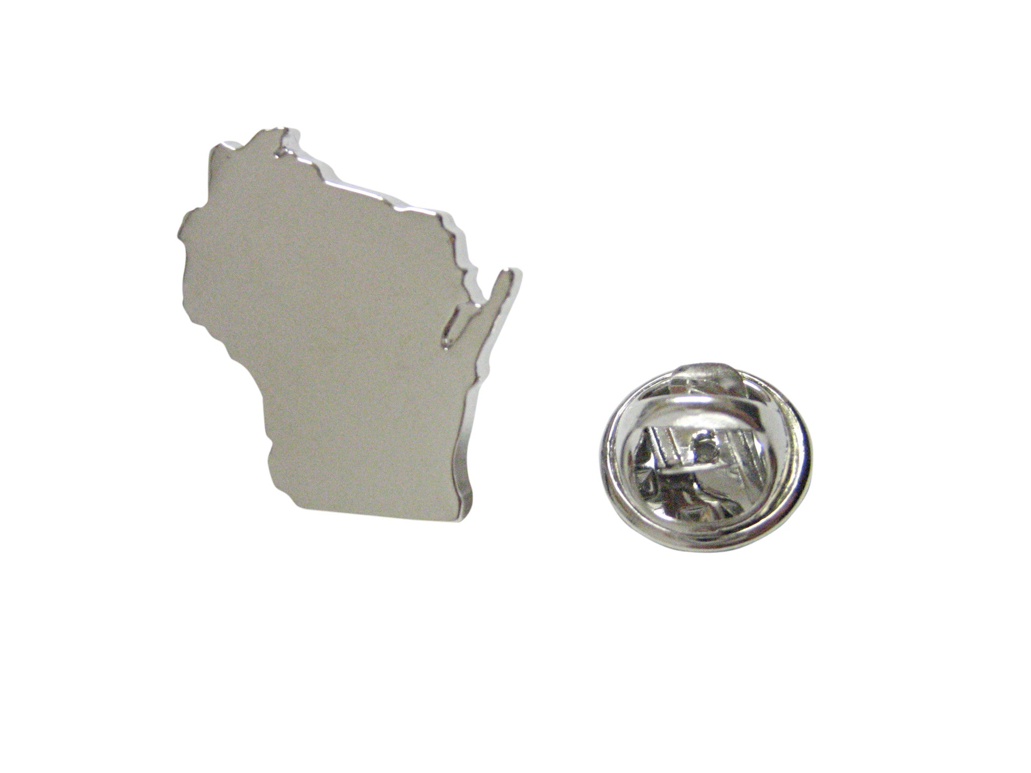 Wisconsin Map Pin Wisconsin State Map Shape Lapel Pin - Kiola Designs