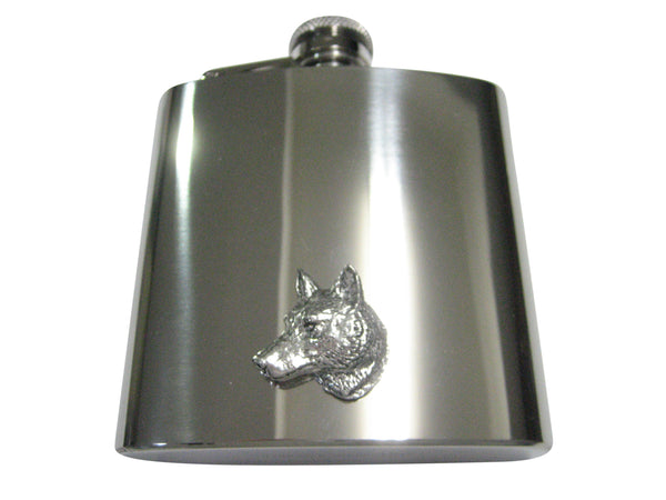 Wolf Head 6oz Flask