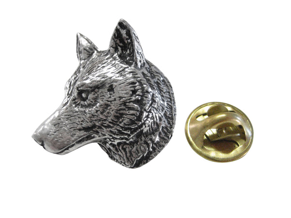 Wolf Head Lapel Pin