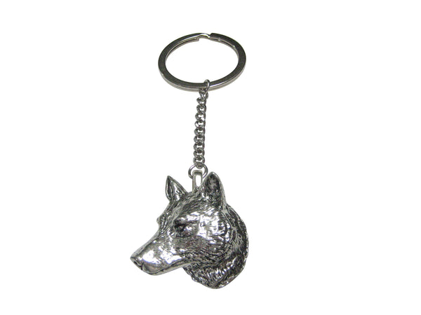 Wolf Head Pendant Keychain