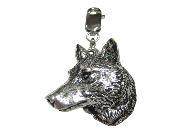 Wolf Head Pendant Zipper Pull Charm