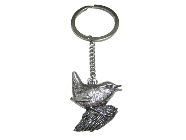 Wren Bird Pendant Keychain