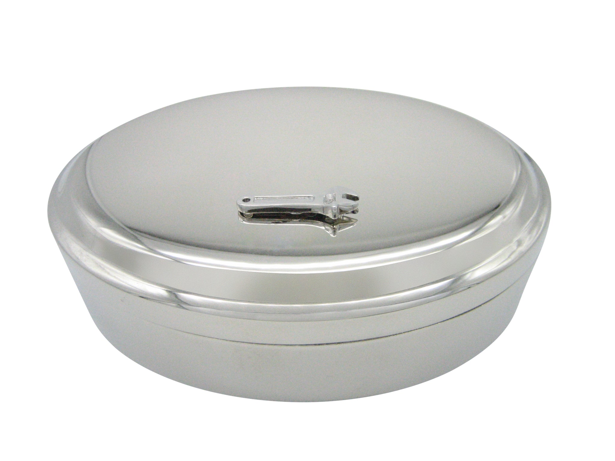 Wrench Tool Pendant Oval Trinket Jewelry Box