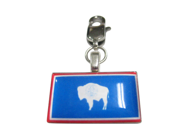 Wyoming State Flag Pendant Zipper Pull Charm