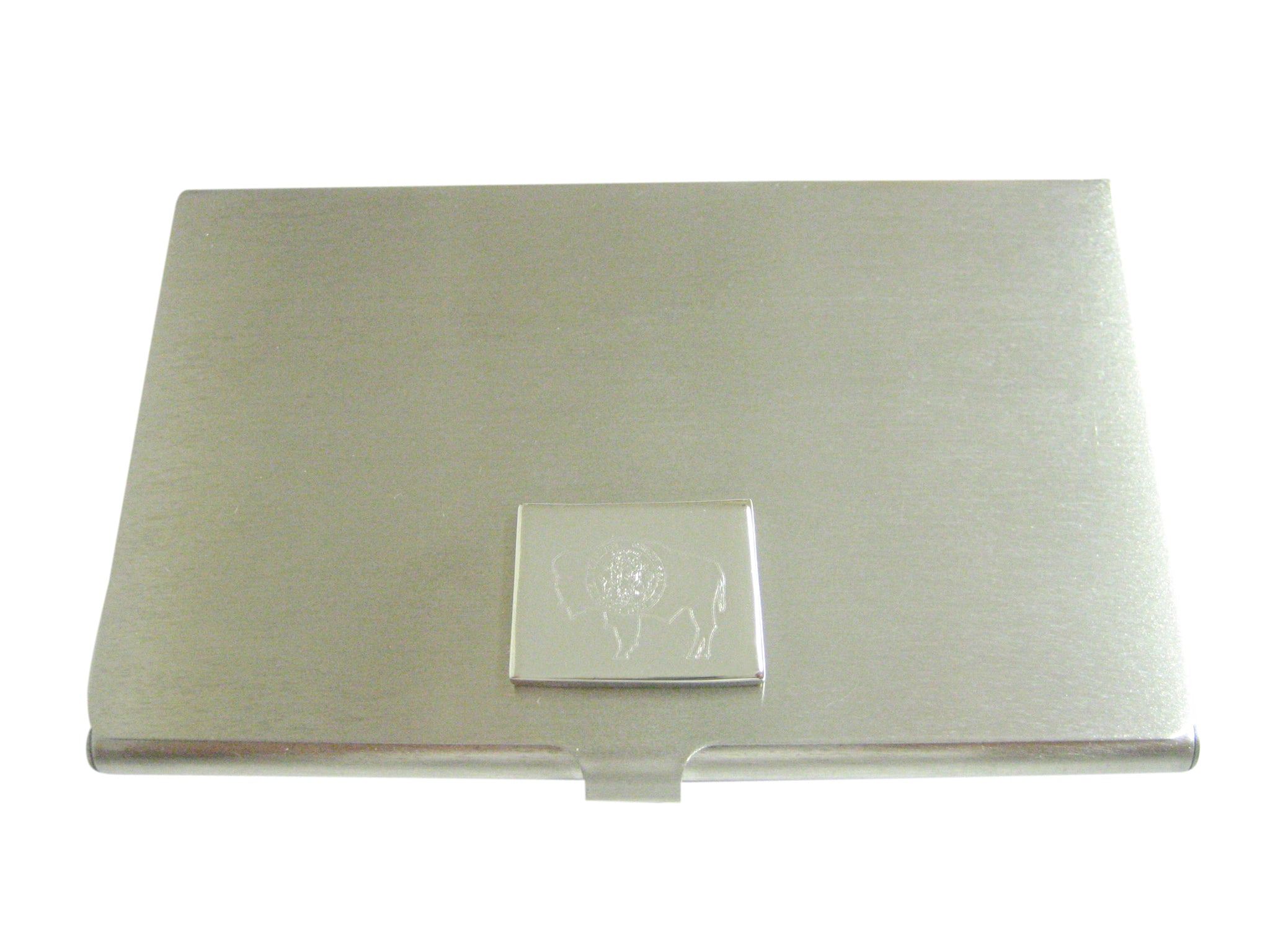 Wyoming State Map Shape and Flag Design Business Card Holder