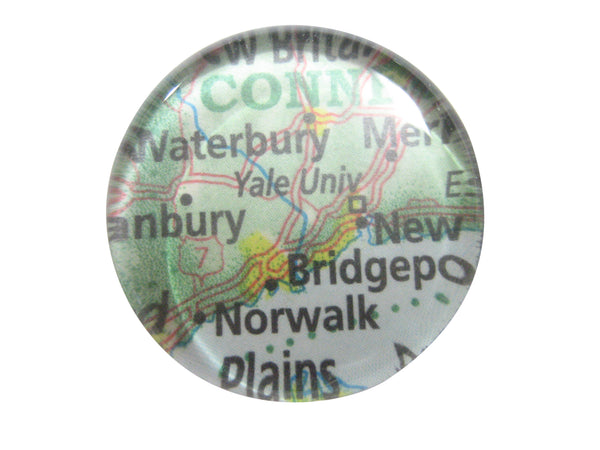 Yale University Connecticut Map Pendant Magnet