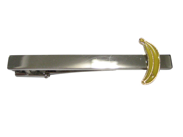 Yellow Toned Flat Banana Fruit Tie Clip
